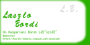 laszlo bordi business card